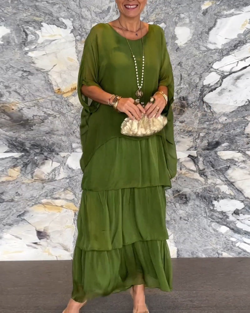 【✨Darmowy naszyjnik o wartości 99 zł】👗 Luźna sukienka w artystycznym stylu