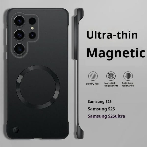 Seria Galaxy S25/S24/S23/S22 Bezel-less Magnetyczna ochrona przed upadkiem Przyjazne dla skóry etui