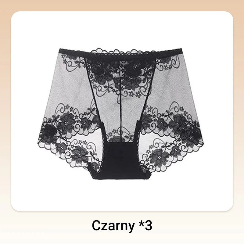 🩲🔥🔥Damskie ręcznie robione bokserki z koronką o wysokim stanie
