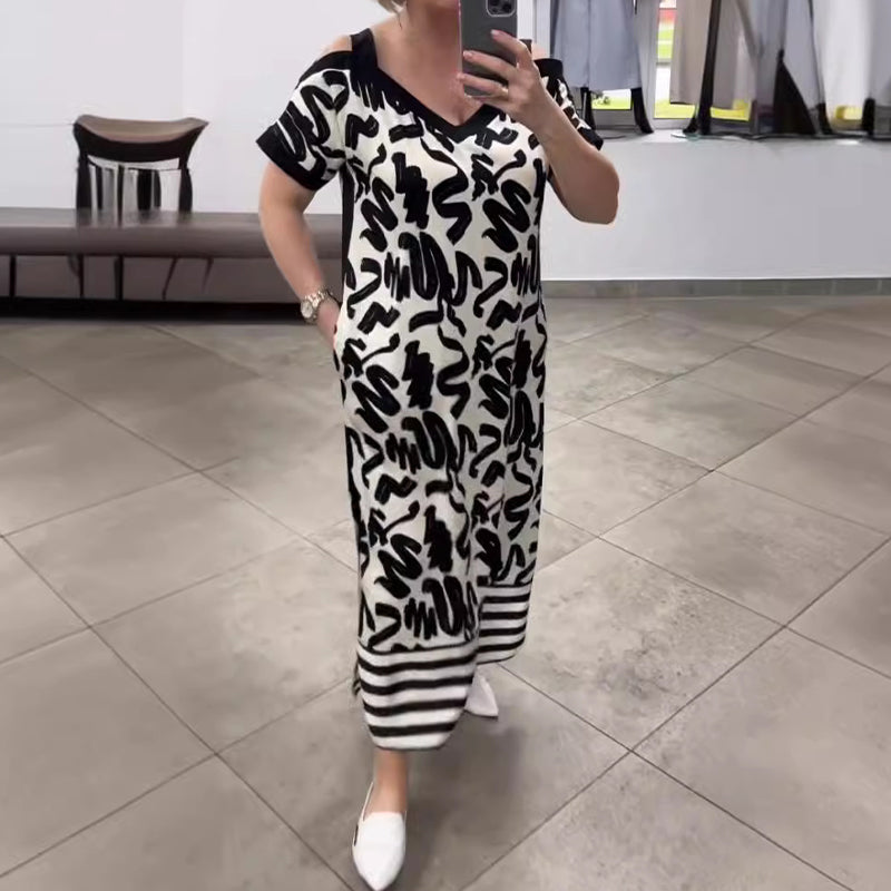 🌞 Nowe Letnie Sukienki 🔥 Sukienka z Dekoltem w Serek, Modna i Przewiewna
