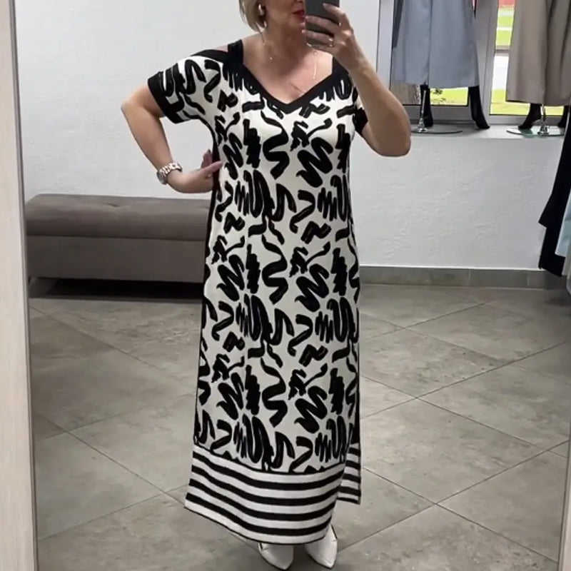 🌞 Nowe Letnie Sukienki 🔥 Sukienka z Dekoltem w Serek, Modna i Przewiewna