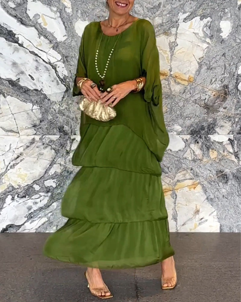 【✨Darmowy naszyjnik o wartości 99 zł】👗 Luźna sukienka w artystycznym stylu