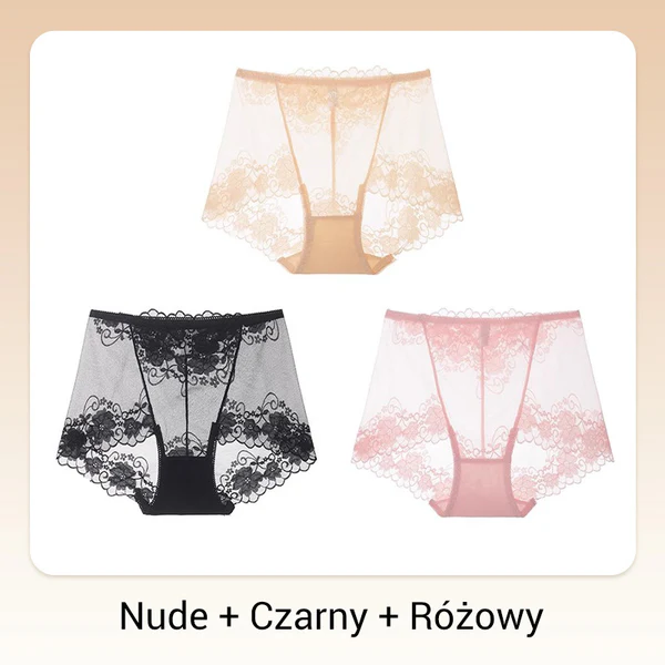 🩲🔥🔥Damskie ręcznie robione bokserki z koronką o wysokim stanie