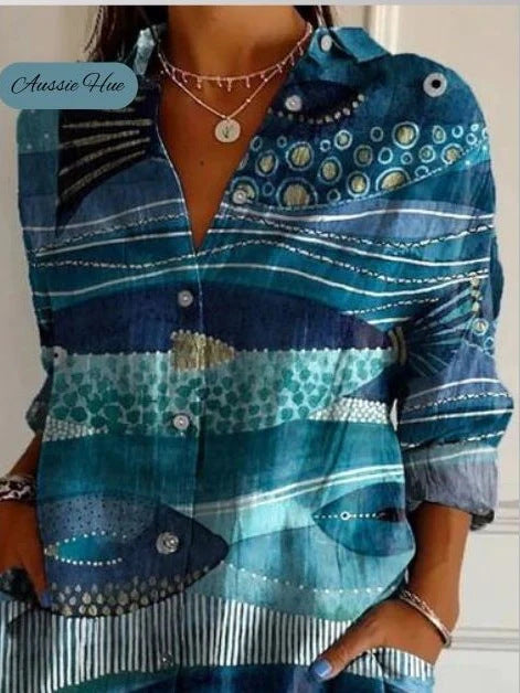 👚🔥🔥Koszula damska casualowa z kwiatowym nadrukiem i klapami