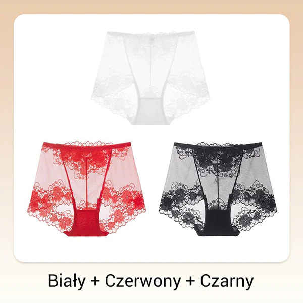 🩲🔥🔥Damskie ręcznie robione bokserki z koronką o wysokim stanie