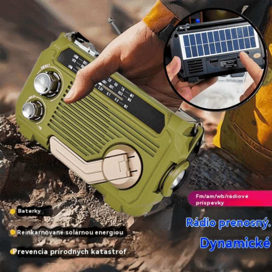 🏕️Przenośna, wielofunkcyjna latarka ręczna AM zasilana energią słoneczną