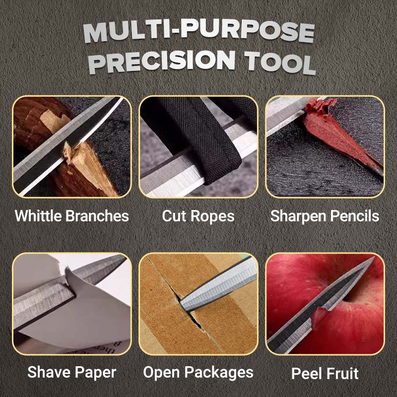 💥Profesionalna raven 🔥Odstranljiv prenosni žepni nož z obeskom za ključe