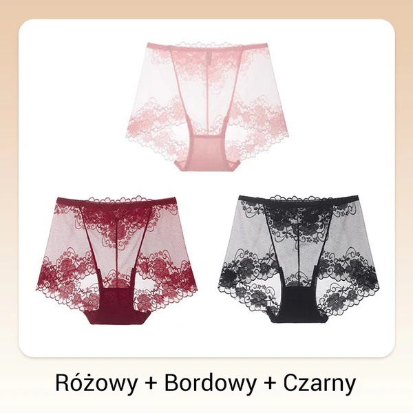 🩲🔥🔥Damskie ręcznie robione bokserki z koronką o wysokim stanie