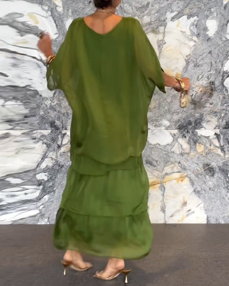 【✨Darmowy naszyjnik o wartości 99 zł】👗 Luźna sukienka w artystycznym stylu