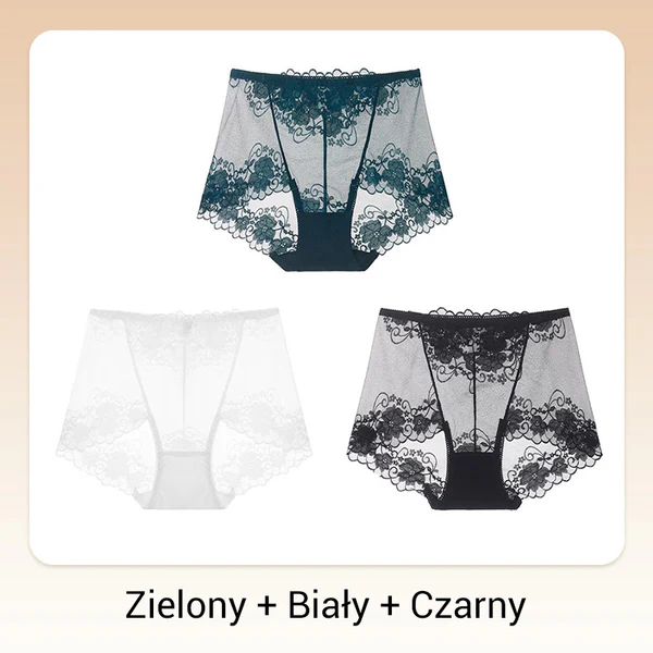 🩲🔥🔥Damskie ręcznie robione bokserki z koronką o wysokim stanie