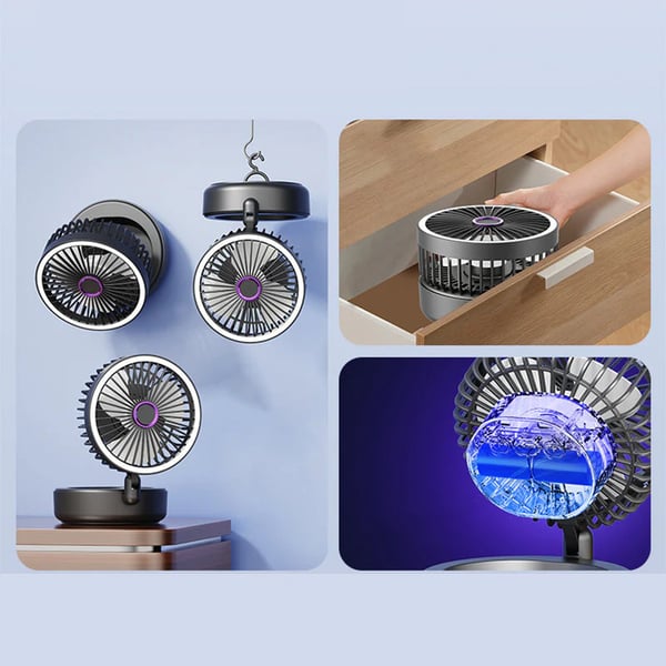 🔥Hot Sale🔥 4-in-1 Portable Folding Fan with Light