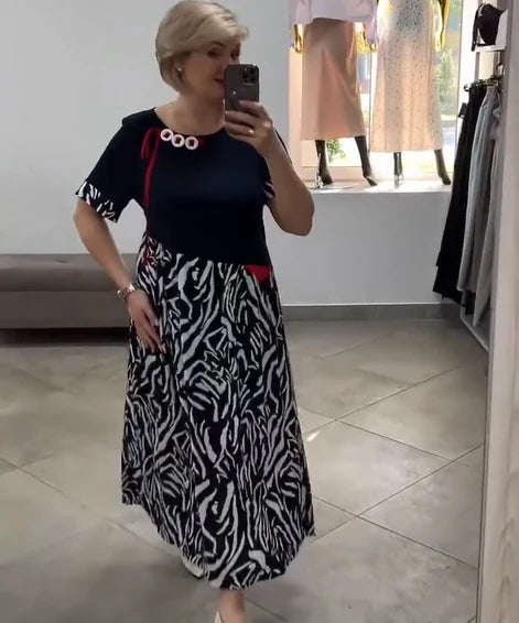 👗Sukienka damska casualowa patchworkowa