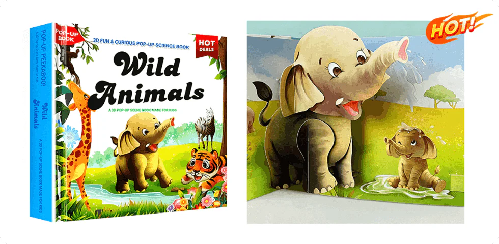 🦖 3D otroške knjige z živalskimi motivi - ✨ Vključuje poljsko avdioknjigo