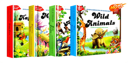 🦖 3D otroške knjige z živalskimi motivi - ✨ Vključuje poljsko avdioknjigo