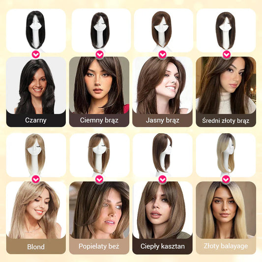 🎁Vključeno: 📿Brezplačna ogrlica z vrtnicami❄️Vrhunski lasni dodatek s frufrujem za ženske z redkimi lasmi