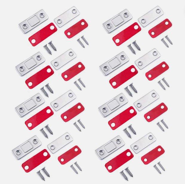 🎁Vključeno: 📿Brezplačna ogrlica z vrtnicami【🔥1 komplet/4 kosi】Močni magnetni, ultra tanki, nevidni priseski za vrata