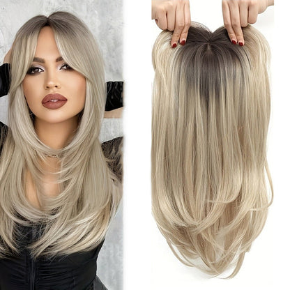 🎁Vključeno: 📿Brezplačna ogrlica z vrtnicami❄️Vrhunski lasni dodatek s frufrujem za ženske z redkimi lasmi