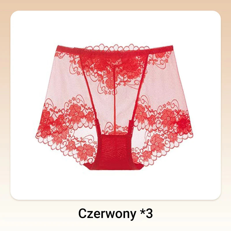 🩲🔥🔥Damskie ręcznie robione bokserki z koronką o wysokim stanie