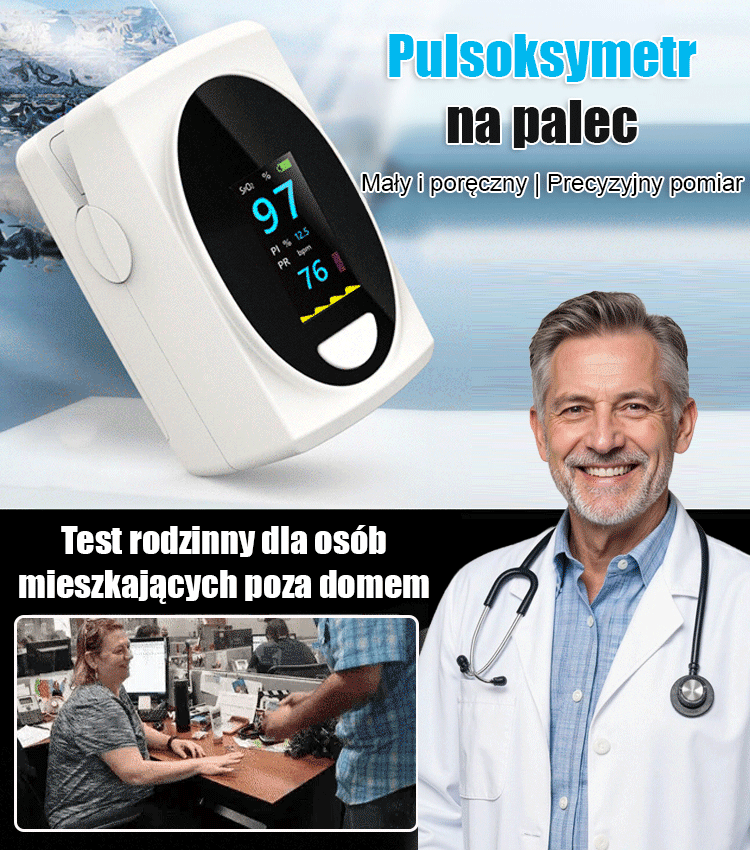 ❄️🔥Napredni pulzni oksimeter odstotno natančnostjo