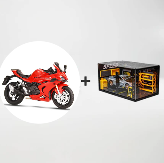 🎁Brezplačna ogrlica z vrtnico🎄Posebne ponudbe 🏍QJMotor 600RS🔊 Realistični motor  in svetlobni učinki — Motorno kolo v merilu 1:12