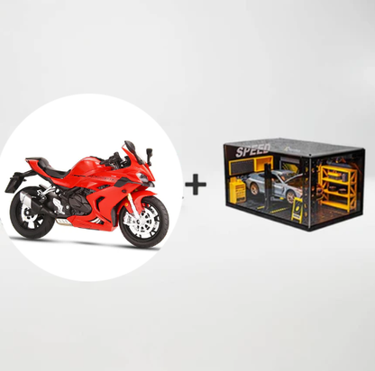 🎁Brezplačna ogrlica z vrtnico🎄Posebne ponudbe 🏍QJMotor 600RS🔊 Realistični motor  in svetlobni učinki — Motorno kolo v merilu 1:12