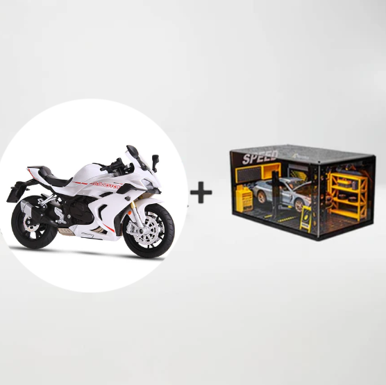 🎁Brezplačna ogrlica z vrtnico🎄Posebne ponudbe 🏍QJMotor 600RS🔊 Realistični motor  in svetlobni učinki — Motorno kolo v merilu 1:12