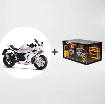 🎁Brezplačna ogrlica z vrtnico🎄Posebne ponudbe 🏍QJMotor 600RS🔊 Realistični motor  in svetlobni učinki — Motorno kolo v merilu 1:12