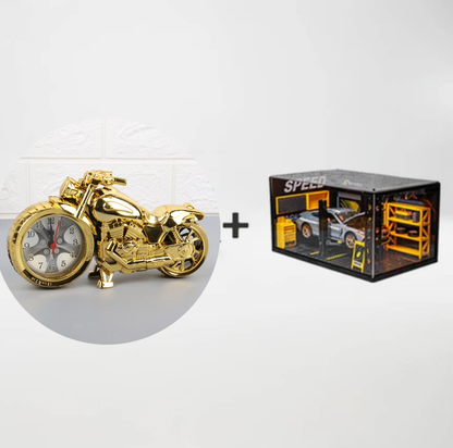 🎁Brezplačna ogrlica z vrtnicami🎅 PRAZNIČNA RAZPRODAJA🏍️⏰Kreativna budilka z motivom motorja🎁