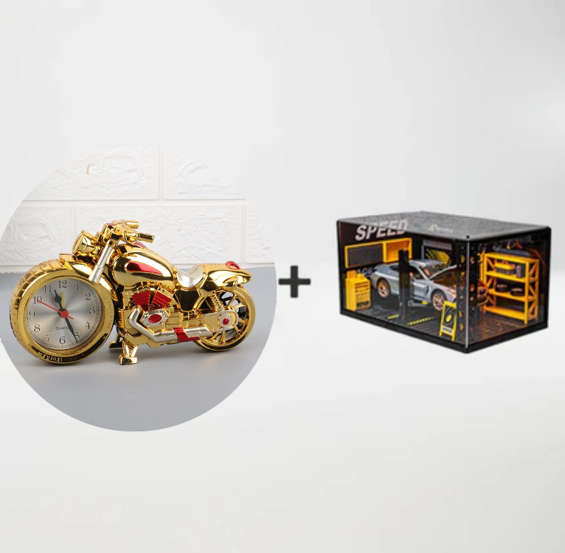 🎁Brezplačna ogrlica z vrtnicami🎅 PRAZNIČNA RAZPRODAJA🏍️⏰Kreativna budilka z motivom motorja🎁