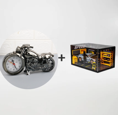 🎁Brezplačna ogrlica z vrtnicami🎅 PRAZNIČNA RAZPRODAJA🏍️⏰Kreativna budilka z motivom motorja🎁