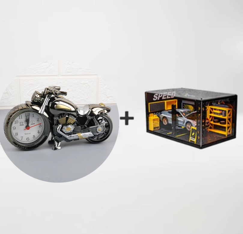 🎁Brezplačna ogrlica z vrtnicami🎅 PRAZNIČNA RAZPRODAJA🏍️⏰Kreativna budilka z motivom motorja🎁