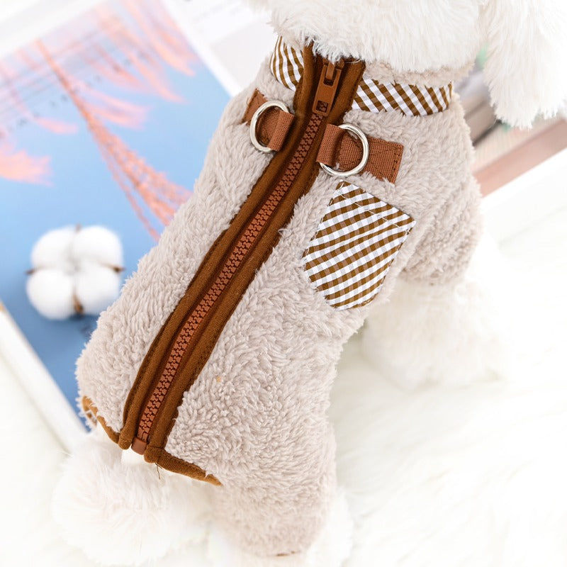 🐶Płaszcz ocieplający dla zwierząt z podwójnymi guzikami