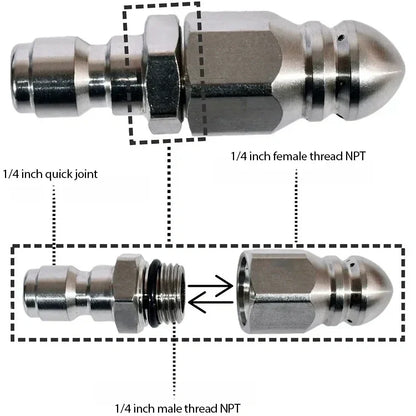 💝Učinkovita šoba za čiščenje in odmašitev cevi💥