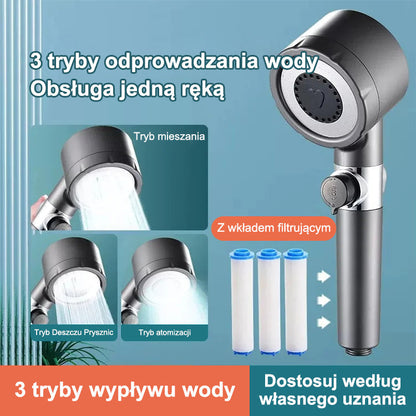 🚿Głowica prysznicowa z masażem【3 tryby wody】