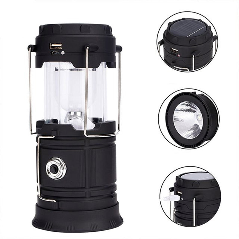⛺️Rozkładana lampa kempingowa zasilana energią słoneczną