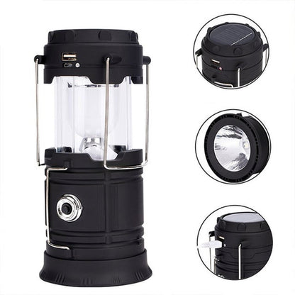 ⛺️Rozkładana lampa kempingowa zasilana energią słoneczną