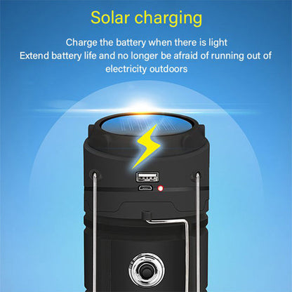 ⛺️Rozkładana lampa kempingowa zasilana energią słoneczną