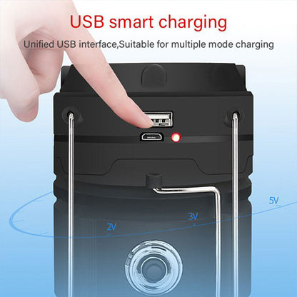 ⛺️Rozkładana lampa kempingowa zasilana energią słoneczną