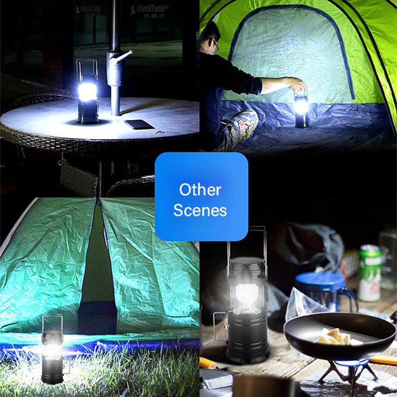 ⛺️Rozkładana lampa kempingowa zasilana energią słoneczną