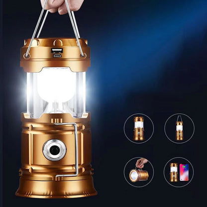 ⛺️Rozkładana lampa kempingowa zasilana energią słoneczną