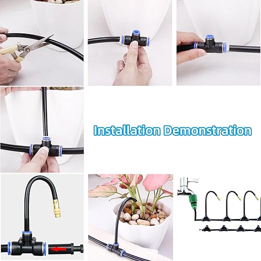 🌱360° ukrivljen avtomatski vrtni namakalni sistem