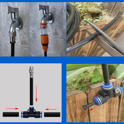 🌱360° ukrivljen avtomatski vrtni namakalni sistem