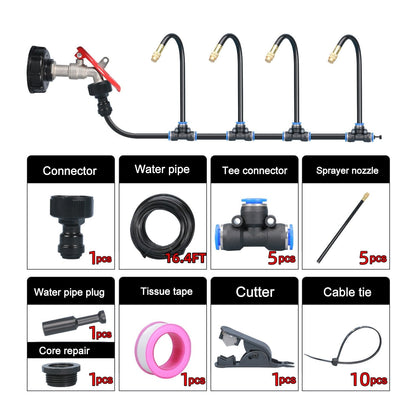 🌱360° ukrivljen avtomatski vrtni namakalni sistem