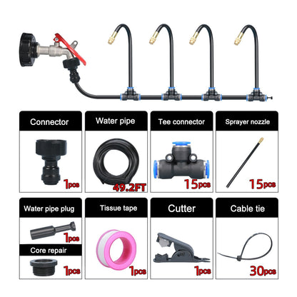 🌱360° ukrivljen avtomatski vrtni namakalni sistem