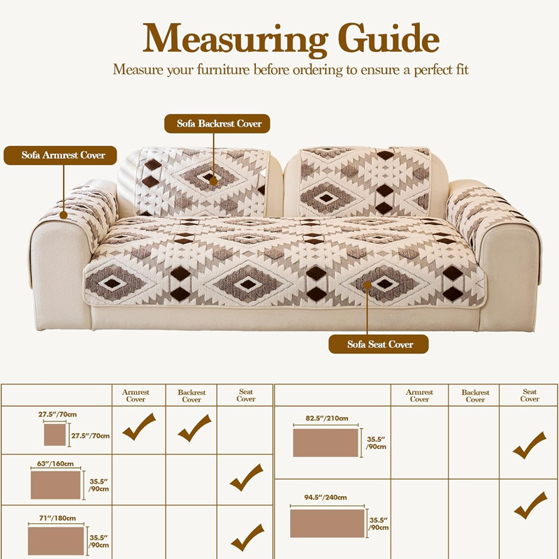 ⏳ Časovno omejena promocija ⏰ Moderna geometrijska plišasta prevleka za kavč 🛋️