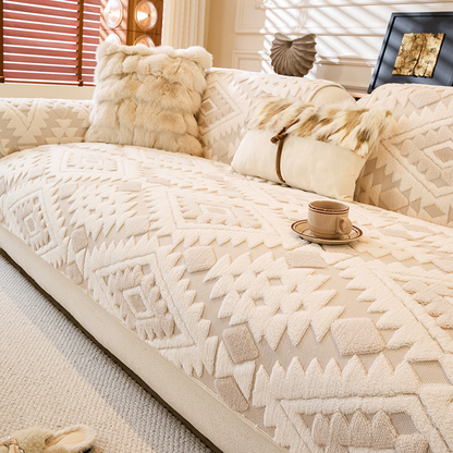 ⏳ Časovno omejena promocija ⏰ Moderna geometrijska plišasta prevleka za kavč 🛋️