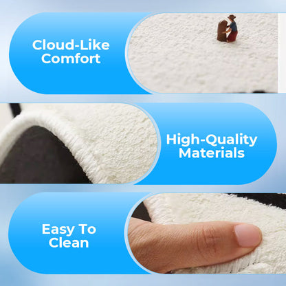 Miękki nieregularny dywan w kwiaty